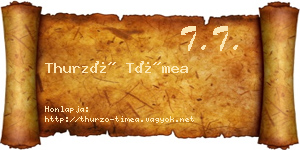 Thurzó Tímea névjegykártya