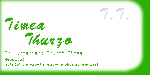 timea thurzo business card