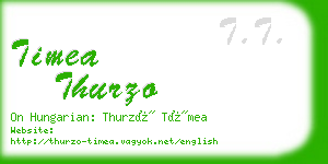 timea thurzo business card